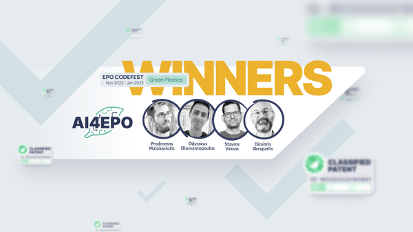The AI4EPO team is the winner of the European Patent Office CodeFest on Green Plastics